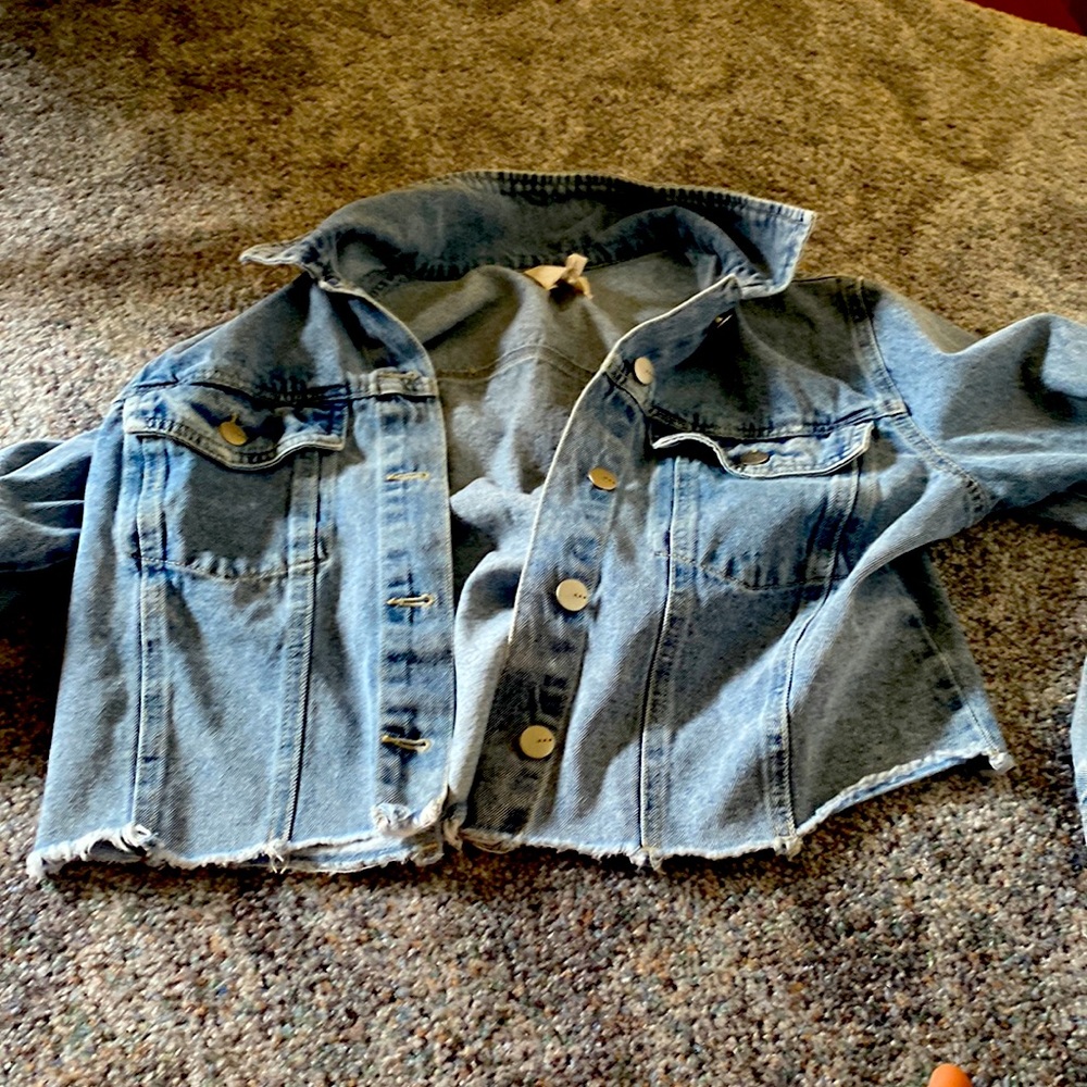 Jean crop jacket